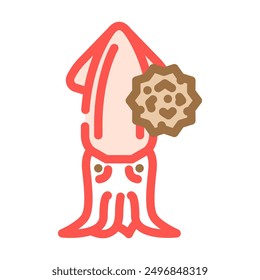 mollusks allergen free product food color icon vector. mollusks allergen free product food sign. isolated symbol illustration