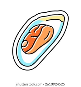 mollusks allergen free product food color icon vector. mollusks allergen free product food sign. isolated symbol illustration