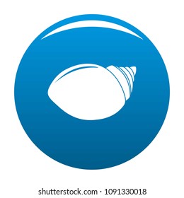 Mollusks shell icon. Simple illustration of mollusks shell vector icon for any design blue