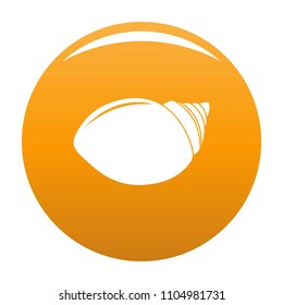Mollusks shell icon. Simple illustration of mollusks shell vector icon for any design orange