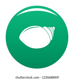 Mollusks shell icon. Simple illustration of mollusks shell vector icon for any design green