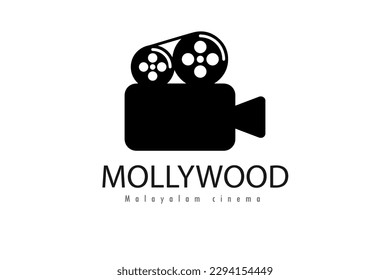 Mollywood Malayalam cinema text and logo. vector eps8