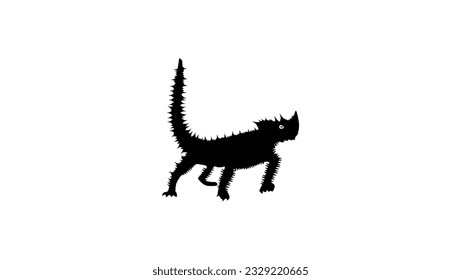 Moloch lizard silhouette, high quality vector