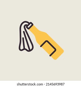 Icono vectorial aislado de cocción molotov. Manifestación, protesta, huelga, revolución. Símbolo gráfico para el diseño de su sitio web, logotipo, aplicación, interfaz de usuario