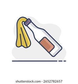 Cóctel molotov Vector plano aislado icono. Manifestación, protesta, huelga, revolución. Símbolo del gráfico para su diseño del Sitio web, logotipo, App, UI