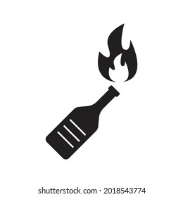 Molotov cocktail icon design vector illustration