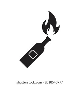 Molotov cocktail icon design vector illustration