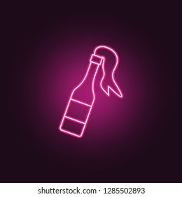 Molotov cocktail icon. Elements of Crime Investigation in neon style icons. Simple icon for websites, web design, mobile app, info graphics