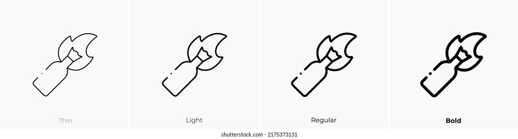 molotov cocktail icon. Thin, Light Regular And Bold style design isolated on white background