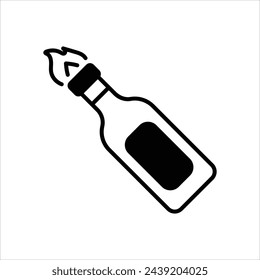 Molotov Cocktail icon vector stock illustration