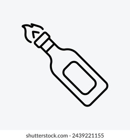 Molotov Cocktail icon vector stock illustration