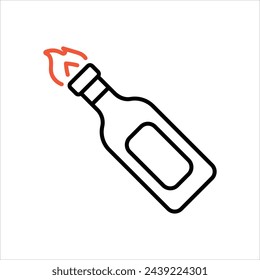 Molotov Cocktail icon vector stock illustration