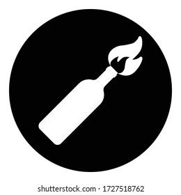 Molotov Cocktail einfache Ikone. Flachdesign