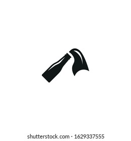 molotov fire cocktail vector icon on white background