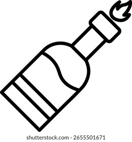 Diseño de Vector de ícono de línea molotov