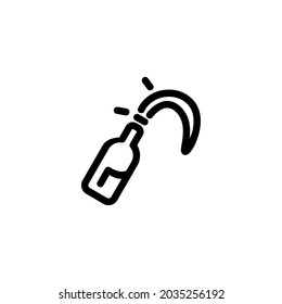 Símbolo del logotipo del vector de armas molotov para diseño gráfico y web