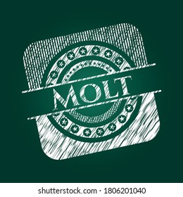 Molt written on a blackboard. Vector Illustration. Detailed. 