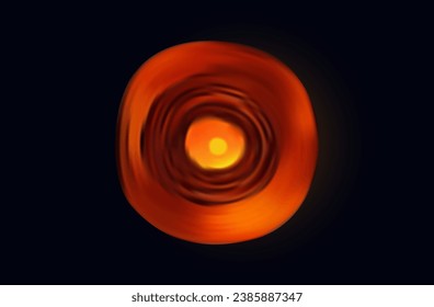 Molten glass 3d. Fiery, liquid plasma, lava, orange substance. Magic light energy, power, wave texture. Hot glass form, fused iron. Red gemstone, liquid shape in space. Vector illustration 3d.