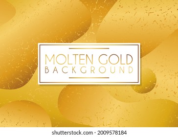 Geschmolzener goldener Vektorhintergrund Banner Metal Golden Liquid Illustration.