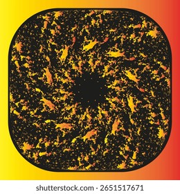 Texture de lave fondue. Arrière-plan explosion de feu. motif Abstrait grunge. Image vectorielle de lumière chaude.