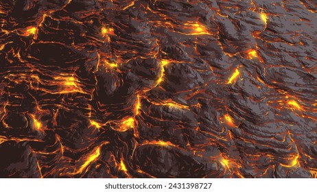 Lava fundida.Lava.Fondo de magma.Fondo de lava.Fondo de lava fundido realista