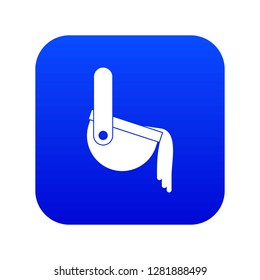 Molten metal poured from ladle icon digital blue for any design isolated on white vector illustration