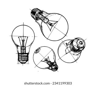 Molten Wire Lamp Graphics  Line Lightbulbs