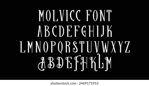 Molvicc is a serif display font. With bold tall and sharp stroke, fun character with a bit of ligatures and alternates. To give you an extra creative work.