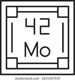 Molybdenum Filled Style Icon Design