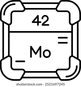 Molybdenum Line vector Icon Design