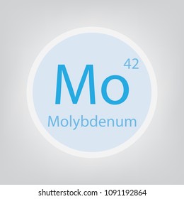 Molybdenum Mo chemical element icon- vector illustration