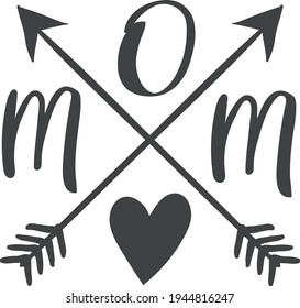 Mom With Arrows  Mother's Day Design