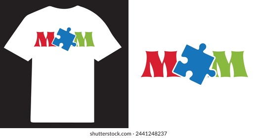 Mom autism tshirt design autism typography design, autism awareness design, autism Quote vector design