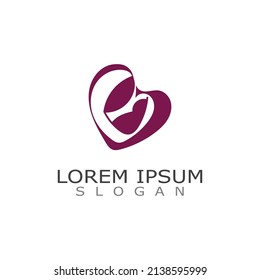 Mom and baby care logo design concept inspiration template