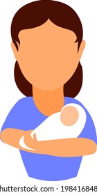 Mom with a baby in her arms 