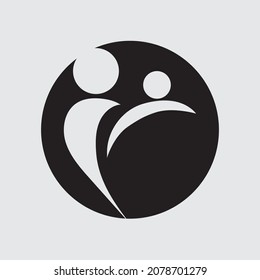 Mom and baby, Motherhood and Childbearing Logo Design Inspiration Vector