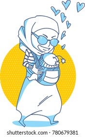 Mom and baby in the sling