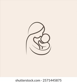 Mom Baby Stylized Vector Symbol.eps