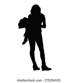 mom and baby vector
