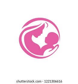 Mom And Baby Vector Graphic Template Download Modern