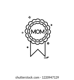 Mom badge icon design vector 
