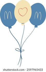 mom balloon color mother day doodle illustration