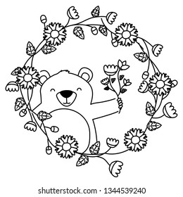 mom bear with bow