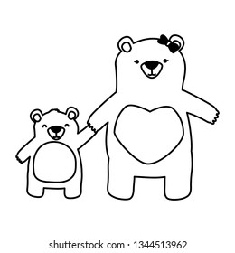 mom bear and son