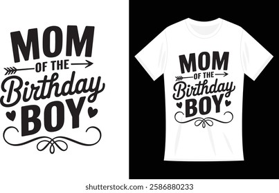 Mom of the birthday boy Mother day Funny T-Shirt