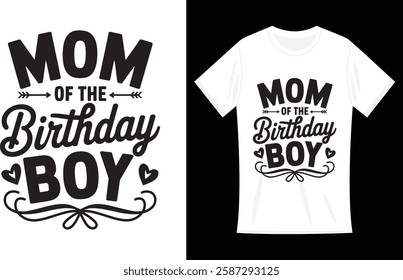 Mom of the birthday boy Mother day Funny T-Shirt