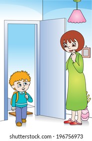 mom boy home