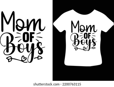 Mom of boys svg design