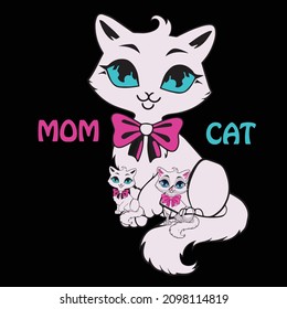 Mom cat t shirt design