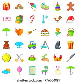 Mom celebration icons set. Cartoon style of 36 mom celebration vector icons for web isolated on white background